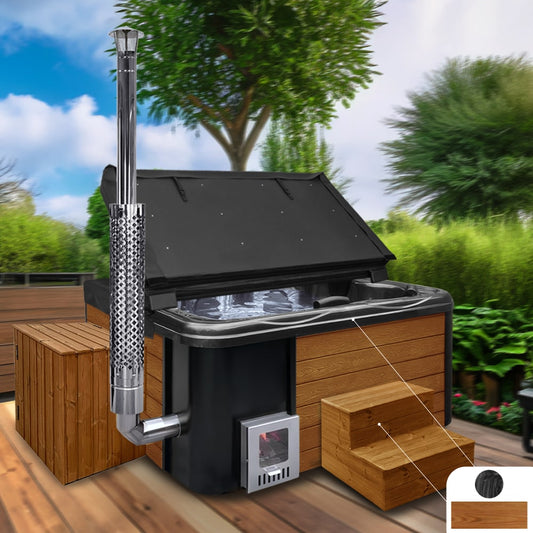 Premium Lounge Hot Tub mit Premium Filter  | Beste Konfiguration | Marmor schwarz 6 | AISI 316