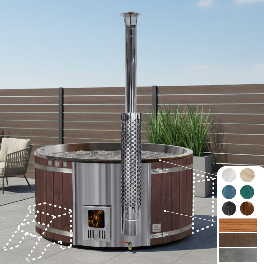 Konfigurierbar Hot Tub Holz Runder 6-8 Personen