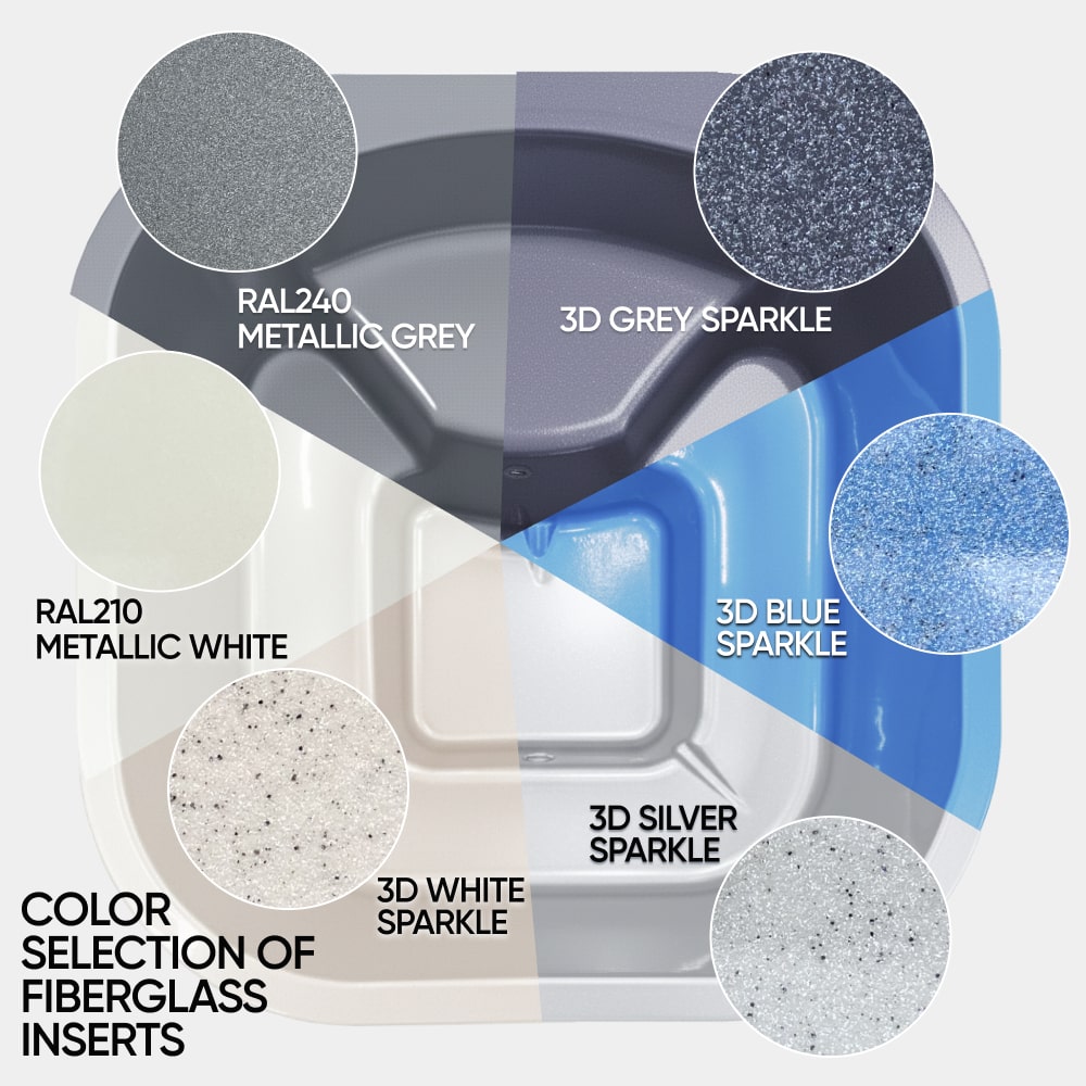 Premium Filteranlage Whirlpool mit integriertem Holzofen | 24 Hydrodüsen | Für 4–6 Personen | AISI 316
