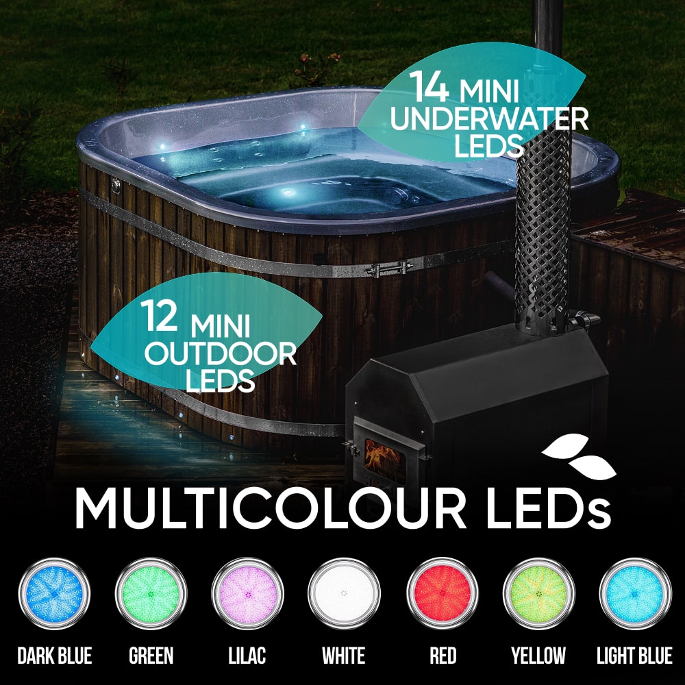 Eckiger Hot Tub mit Premium Filter | Beste Konfiguration | 6-8 | Externer AISI 316