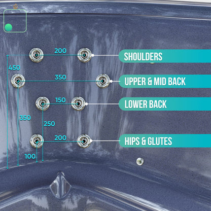 Premium Wood-Fired Hot Tub with  28 Hydro-Jets, stove Horizon | For 4-8 Person