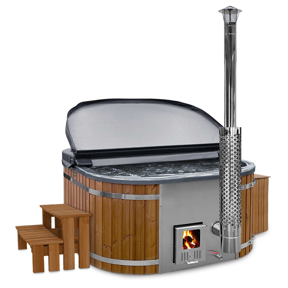Premium eckiger Hot Tub mit Sandfilter | Optimale Ausstattung