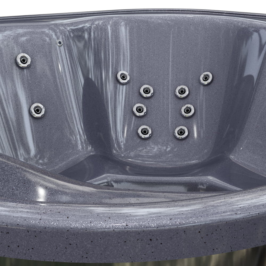 Premium Whirlpool mit Holzofen – 34 Hydro-Jets, Liegeposition | Für 6 Personen
