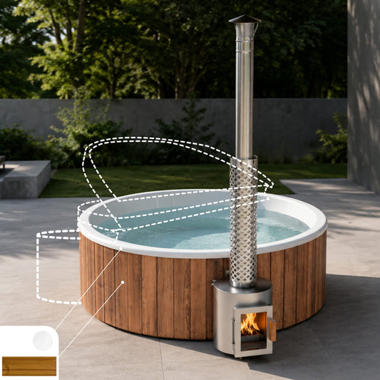 Konfigurieren Sie den flachen, niedrigen Hot Tub für 4–6 Personen