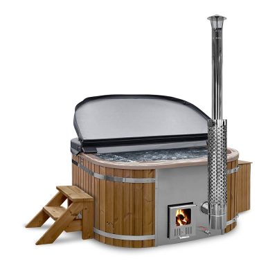 Hot tub von Gardenvity mit integriertem Ofen für 6 Personen und einer Acrylverkleidung