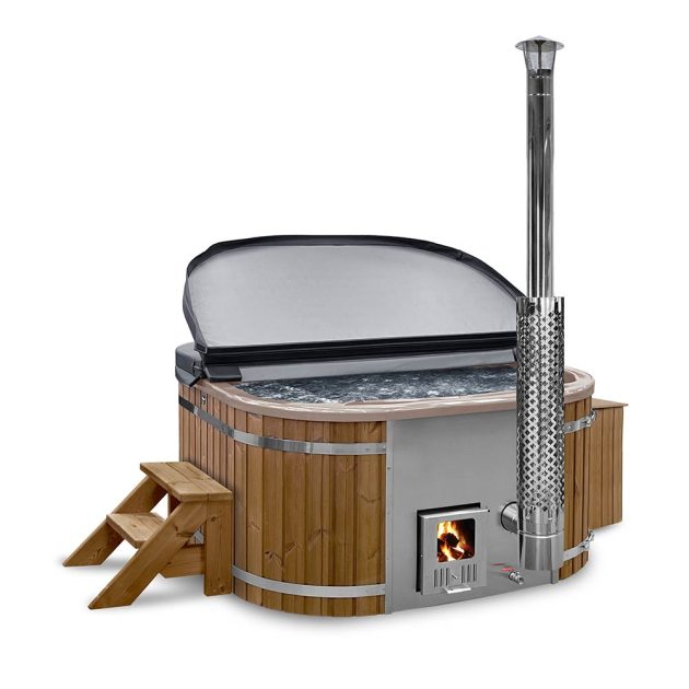 Hot tub von Gardenvity mit integriertem Ofen für 6 Personen und einer Acrylverkleidung